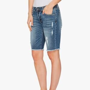 Kut from the Kloth Sophie Bermuda Shorts Distressed Comrade Jean Shorts NWT Sz 2